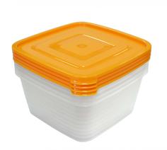 Контейнер для продуктов Martika "Унико" квадратный 1,4л набор 4шт.