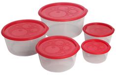 Набор контейнеров Martika круглых низких многофункциональных 5шт