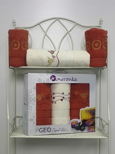 Полотенце Oran Merzuka Geo Цвет: Терракотовый (50х90 см - 2 шт, 70х140 см)