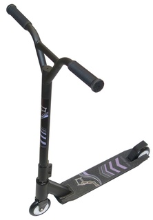 Самокат трюковой "Street Hit" Start-2 с пластиковыми колесами, черно-фиолетовый