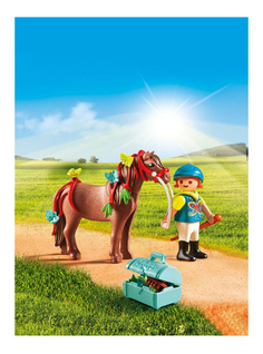 Игровой набор Playmobil PLAYMOBIL Ферма Пони: Конюх с Пони Бабочка