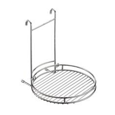 Полка на рейлинг круглая разборная MX-410 хром глянец Lemax