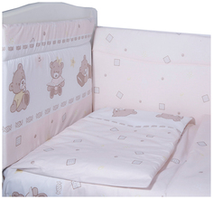 Бортик в кроватку Эдельвейс Мишка, бежевый