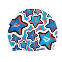 Шапочка для плавания Arena Print Jr (детская), -, синий, любительский, силикон