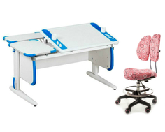 Комплект ДЭМИ Парта Techno СУТ 31-01 с креслом Simba и прозрачной накладкой на парту 65х45