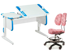 Комплект ДЭМИ Парта Techno СУТ 31 с креслом Simba и прозрачной накладкой на парту 65х45