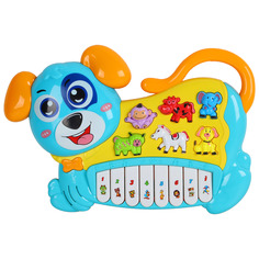 Пианино обучающее ТМ Smart Baby Собака цвет голубой, 42 звука, мелодии, стихи JB0333400