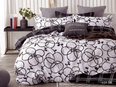 Постельное белье Cleo сатин набивной "Satin de Luxe" евро 31/618-SK