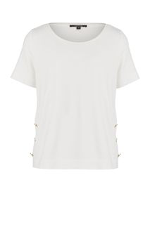 Футболка женская COMMA 81.003.32.3555 0120 белая 34 DE