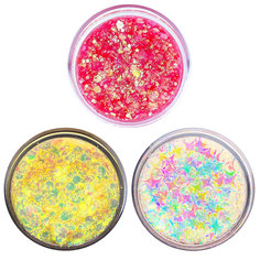 ГлиттерГель "Наборы мини" блёстки для лица и тела, 3 шт. Kawaii Factory