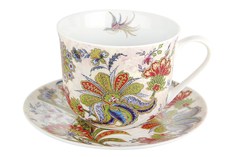 Пара чайная 370 мл Jumbo B0940-A06949 Bright Ornamental Коралл