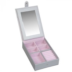 Шкатулка для украшений с зеркалом, серебро, 21,5 х 15 х 5,5 см Вселенная Порядка