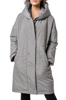 Пуховик-пальто женский DizzyWay 20112 серый 42 RU