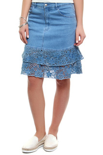 Юбка женская LAFEI-NIER J55386R голубая 30