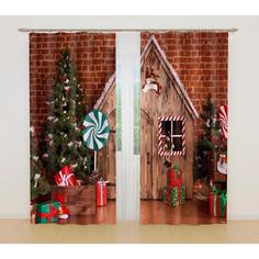 Комплект штор 58 145х260см-2шт, габардин, пэ 100% Сирень