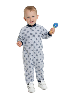 Комбинезон с манжетами One Веселый малыш 251 172 one Звезды, серый4 р.92
