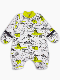 Комбинезон реглан с закрытыми ручками Веселый малыш 252 172 B р.Динозаврик серый2 р.62