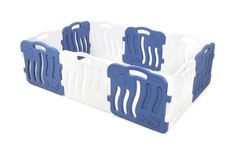 Большой детский манеж iFam Shell, синий/белый