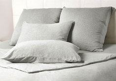 Комплект трикотажных наволочек Kupu-Kupu Violett 70х70 - 2 шт. серый меланж