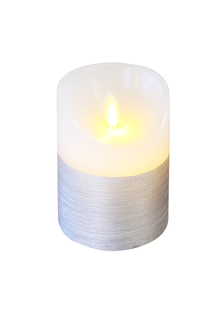 Свеча светодиодная CandleQueen RSC114 с окантовкой серебряной нитью