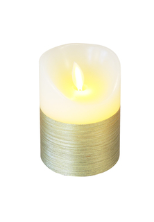 Свеча светодиодная CandleQueen RSC112 с окантовкой золотой нитью
