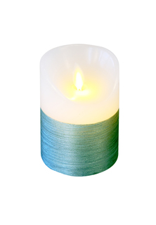 Свеча светодиодная CandleQueen RSC115 с окантовкой зеленой нитью