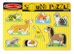 Пазл со звуком, Домашние животные (8 эл.) Melissa & Doug