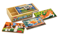 Деревянные пазлы в коробке "Домашние животные" Melissa & Doug