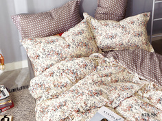 Постельное белье Cleo сатин набивной "Satin de Luxe" полуторный 15/625-SK