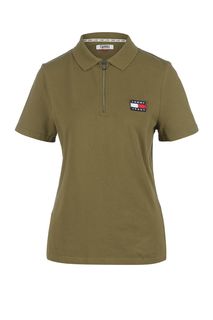 Поло женское Tommy Jeans DW0DW07642 MSQ хаки S