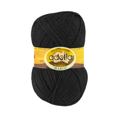 Вязание Пряжа ADELIA "MARIA" 10 шт, в упак, цвет ЧЕРНЫЙ MARIA-21, 227 м от Adelia