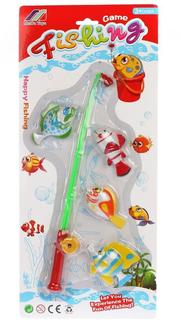 Игровой набор Наша Игрушка Рыбалка магнитная 4 фигурки + удочка, 3900