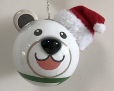Елочная игрушка Подарки и сувениры медведь, 8 см