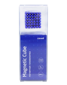 Головоломка магнитная Magnetic Cube, синий, 216 шариков, 5 мм
