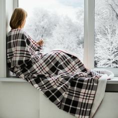 Плед флисовый "Клетка белая/графит" 220х200 Артпостель
