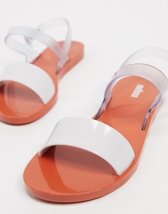 Сандалии на плоской подошве с прозрачными ремешками Melissa-Очистить