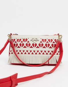 Ажурная сумка на плечо цвета слоновой кости Love Moschino-Кремовый