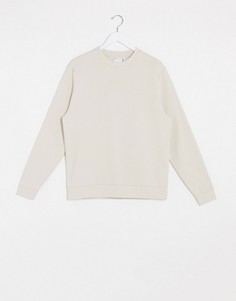 Бежевый свитшот из органического хлопка ASOS DESIGN