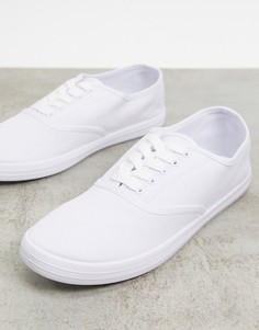 Белые парусиновые кеды ASOS DESIGN-Белый