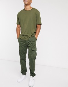 Брюки карго цвета хаки со шнурком Only & Sons-Зеленый