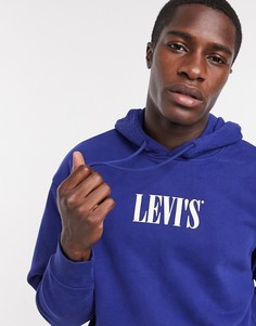 Худи свободного кроя с логотипом Levis-Синий Levis®