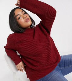 Красный джемпер с высоким воротником Vero Moda Curve-Черный