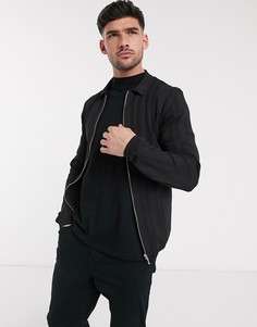 Черная куртка на молнии с сетчатыми вставками River island-Черный