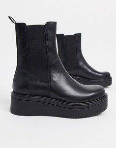 Черные кожаные ботинки челси на платформе Vagabond-Черный