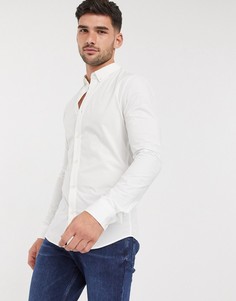 Облегающая рубашка с длинными рукавами Calvin Klein Jeans-Белый