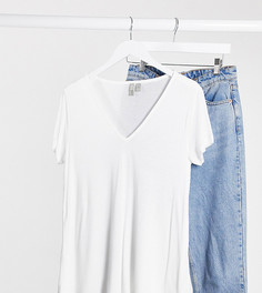 Белая футболка с V-образным вырезом ASOS DESIGN Maternity-Белый