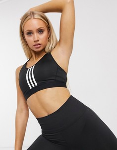 Черный спортивный бюстгальтер adidas Training