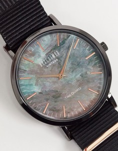 Часы с парусиновым ремешком Reclaimed Vintage inspired-Черный