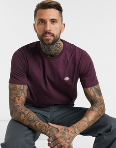 Темно-бордовая футболка классического кроя Dickies-Красный