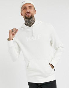 Кремовый худи с логотипом HUF Essentials